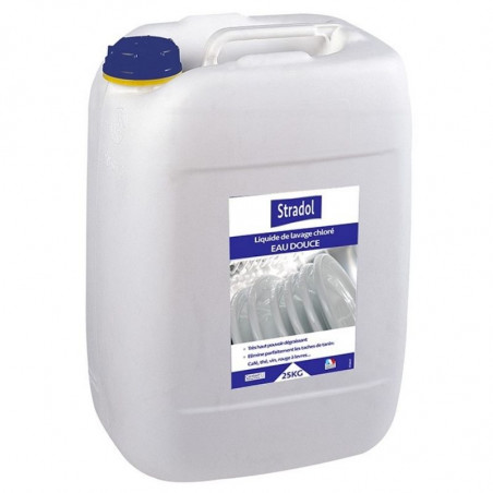 Liquide de Lavage Chloré Eau Douce pour Lave-Vaisselle - 25 Kg Stradol - 1 Liquide de Lavage Chloré Eau Douce pour Lave-Vaisselle - 25 Kg Stradol - 1