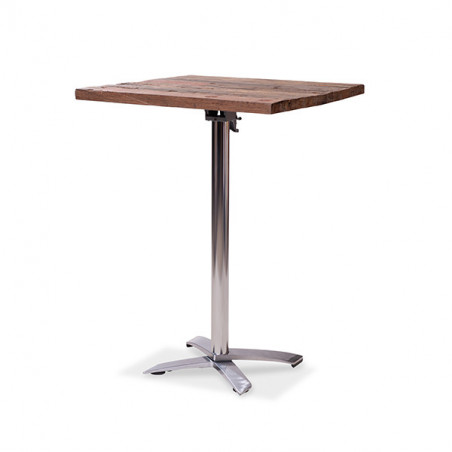 Table Haute X Cross en Aluminium avec Plateau Old-Dutch - 70 x 70 cm VEBA - 1 Table Haute X Cross en Aluminium avec Plateau Old-Dutch - 70 x 70 cm VEBA - 1