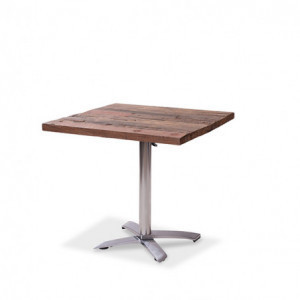 Table X Cross en Aluminium avec Plateau Old-Dutch - 70 x 70 cm VEBA - 1