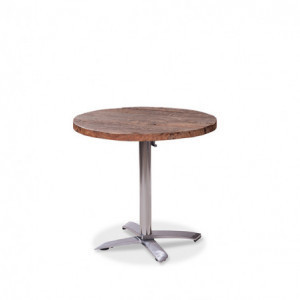 Table X Cross en Aluminium avec Plateau Old-Dutch - Ø 70 cm VEBA - 1