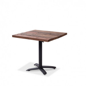 Table X Cross Noir avec Plateau Old-Dutch - 80 x 80 cm VEBA - 1