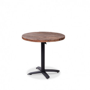 Table X Cross Noir avec Plateau Old-Dutch - Ø 70 cm VEBA - 1