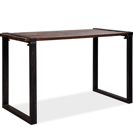 Table Haute avec Plateau Bois de Grange et Pieds en U - L 1200 x P 800 mm VEBA - 1 Table Haute avec Plateau Bois de Grange et Pieds en U - L 1200 x P 800 mm VEBA - 1