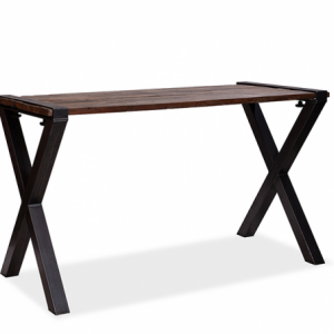 Table Haute avec Plateau Bois de Grange et Pieds en X - L 2200 x P 800 mm VEBA - 1