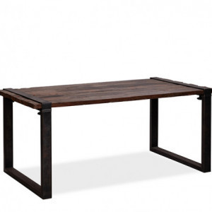 Table avec Plateau Bois de Grange et Pieds en U - L 2200 x P 800 mm VEBA - 1