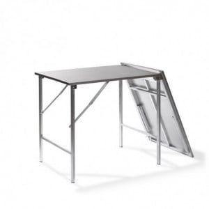 Table De Travail Pliable En Acier Inoxydable - 200X80X90 Cm VEBA - 2