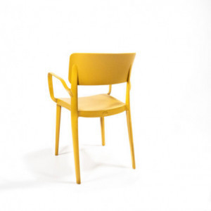 Chaise Empilable Wing avec Accoudoirs - Jaune Moutarde VEBA - 2