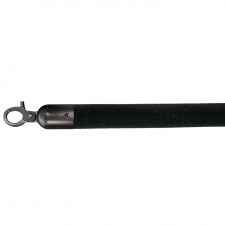 Corde Velours Noire avec Accroche Noire - 157 cm VEBA - 1