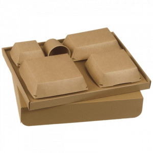 Kit Plateau Ecokraft avec Vaisselle Quartz Ecoresponsable - Lot de 30 FourniResto - 1