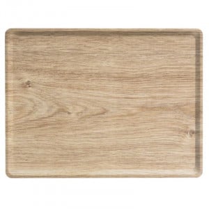 Plateau Stratifié Mélaminé Rectangulaire - 280 x 200 mm - Chêne Clair - Lot de 20 Platex - 1