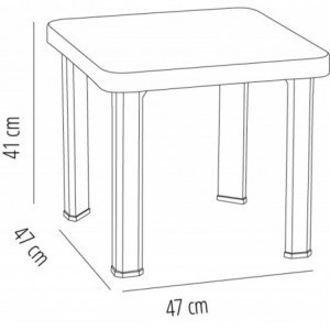 Table Andorra - 47 x 47 cm - Anthracite - Lot de 6 Garbar - 2