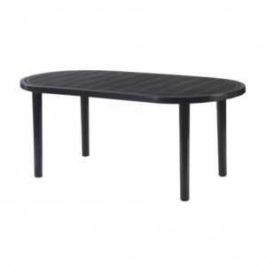 Table Brava - 180 x 90 cm - Anthracite - Lot de 2 Garbar - 1