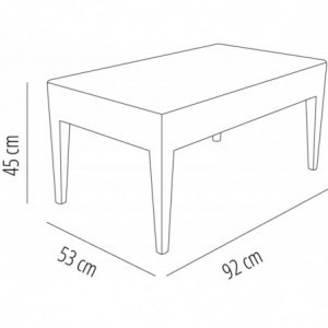 Table d'Appoint Ipanema - 92 x 53 cm - Blanc Garbar - 2