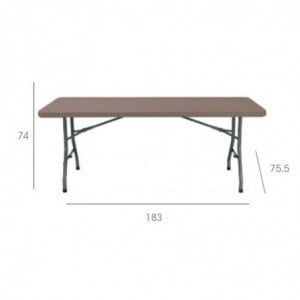 Table Pliante Chopin - 180 x 75 cm - Blanche Garbar - 4