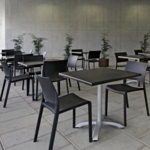 Table à Pied Central - 70 x 70 cm - Noir Garbar - 3