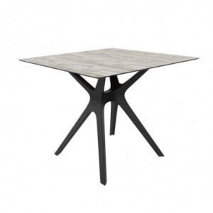 Table Bois à Pied Noir - 90 x 90 cm Resol - 1