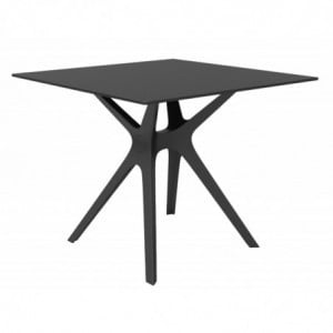 Table Noire à Pied Noir - 90 x 90 cm Resol - 1