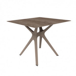 Table Chêne à Pied Sable - 90 x 90 cm Resol - 1