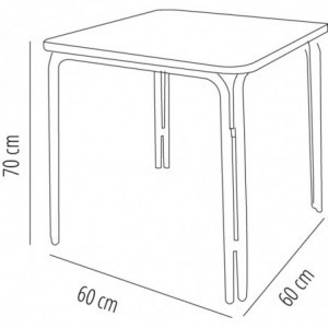 Table Empilable Carrée - 60 x 60 cm Garbar - 2