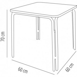 Table Empilable Carrée - 70 x 70 cm Garbar - 2