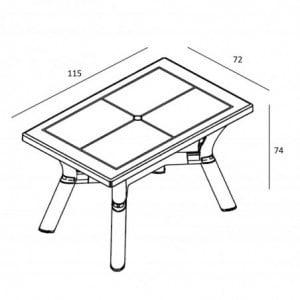 Table Dalia - 115 x 72 cm - Anthracite Garbar - 2