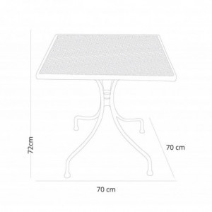Table Egeo - 70 x 70 cm - Blanc Garbar - 2