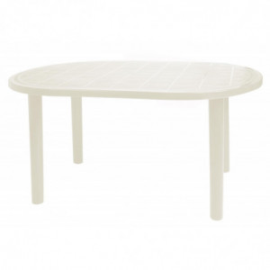 Table Gala - 140 x 90 cm - Blanc - Lot de 4 Garbar - 1