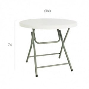 Table Hamlet - 80 cm - Blanc Garbar - 2