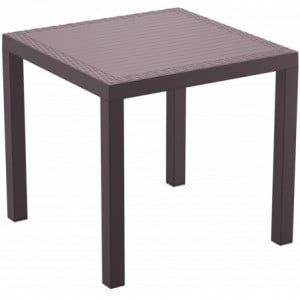 Table India - 80 x 80 cm - Chocolat Garbar - 1