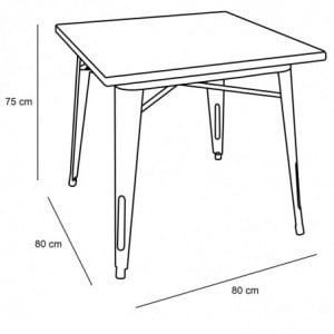 Table Kibo - 80 x 80 cm - Crème Garbar - 2