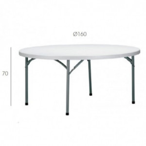 Table Pliante Krauss - Ø 160 cm - Blanc Garbar - 4