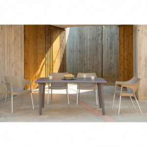 Table New Dessa - 160 x 90 cm - Blanc Resol - 6