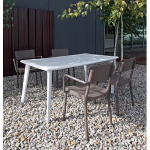 Table New Dessa - 160 x 90 cm - Blanc Resol - 7
