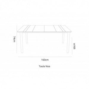 Table Noa Sable à Pieds Sable - 160 x 90 cm Garbar - 2