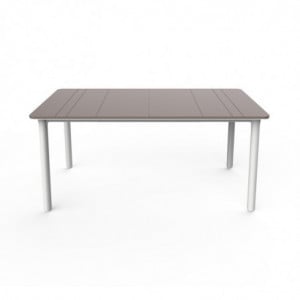 Table Noa Sable à Pieds Blancs - 160 x 90 cm Resol - 1