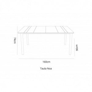 Table Noa Blanche à Pieds Blancs - 160 x 90 cm Garbar - 2