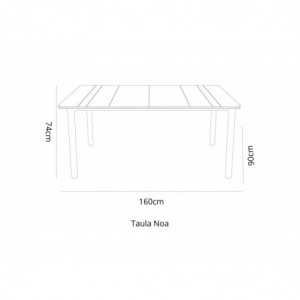 Table Noa Chocolat à Pieds Chocolat - 160 x 90 cm Garbar - 2