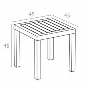 Table D'Appoint - 45 x 45 cm - Blanc Garbar - 2
