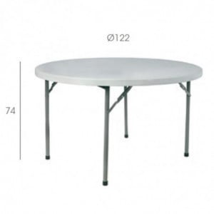 Table Pliante Rossini - Ø 120 cm - Blanc Garbar - 4
