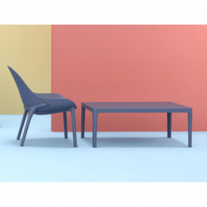 Table Sky Lounge - 100 x 60 cm - Blanc Garbar - 3