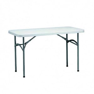 Table Pliante Strauss - 122 x 60 cm - Blanc Garbar - 1