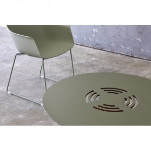 Table Toledo Aire - Ø 70 cm - Gris Vert Resol - 4