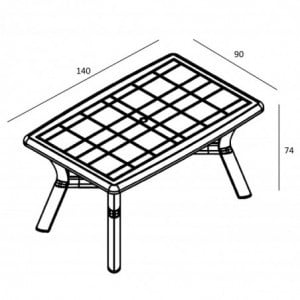 Table Tulipan - 140 x 90 cm - Anthracite Garbar - 2