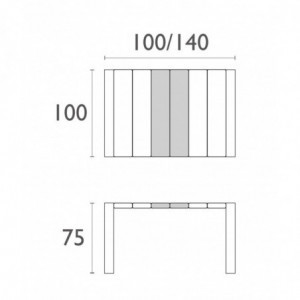 Table Extensible Vegas - 140 x 100 cm - Blanc Garbar - 4