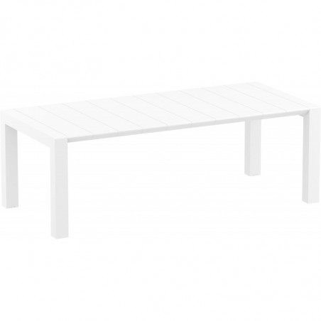 Table Extensible Vegas - 180 x 100 cm - Blanc Garbar - 1 Table Extensible Vegas - 180 x 100 cm - Blanc Garbar - 1