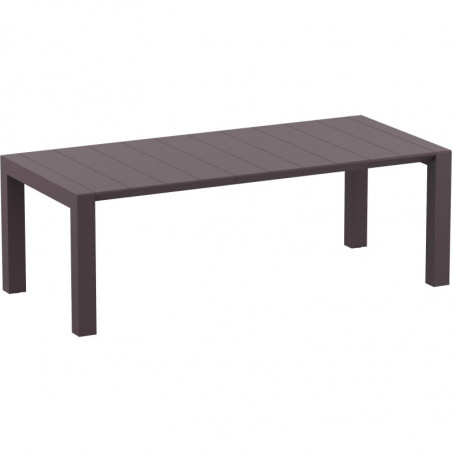 Table Extensible Vegas - 180 x 100 cm - Chocolat Garbar - 1 Table Extensible Vegas - 180 x 100 cm - Chocolat Garbar - 1