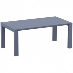 Table Extensible Vegas - 180 x 100 cm - Gris Foncé Garbar - 2