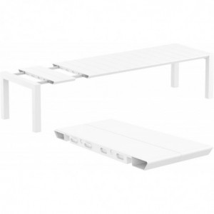 Table Extensible Vegas - 260 x 100 cm - Blanc Garbar - 2