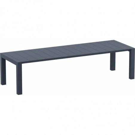 Table Extensible Vegas - 260 x 100 cm - Gris Foncé Garbar - 1