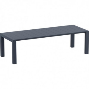 Table Extensible Vegas - 260 x 100 cm - Gris Foncé Garbar - 3